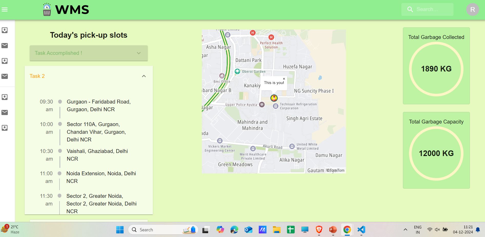 Waste Management System website preview image